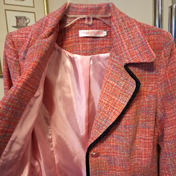 NWT Women's Lined Pink Blazer Jacket Spring Fall Winter Jackets S 4 6 - Picture 9 of 11